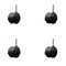 Service Caster 2'' Floor Safe Black Hooded Twin Wheel Caster 3/8 Threaded Stem, 4PK SCC-TS02S50D-NYU-FB-381615-4 - alternate 1
